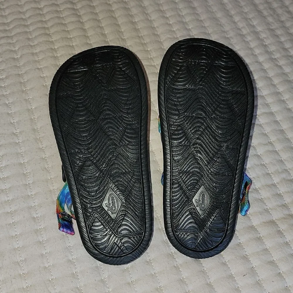 New Chaco Chillos Tie Dye Adjustable Strap Performance Sport Sandals Size Kids 2